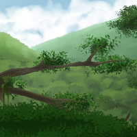 Jungle Tree Tops Background (Platform)