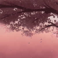 Cherry Blossom Tree Tops Background (Dusk)
