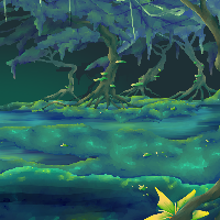 Vibrant Swamp Background